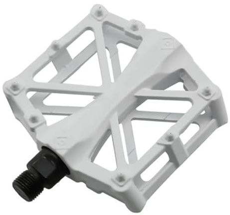 VOANZO Fahrradpedale Aluminium Rutschfeste Langlebige Mountainbike MTB BMX Radfahren Pedale (Weiß)