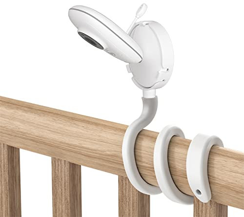 HOLACA Babyphone Clip Halterung für BOIFUN/GHB/TakTark Babyphone mit Kamera 3.2 Digital LCD Bildschirm, Flexible Krippenhalterung Kompatibel mit GHB ABM600 und VSIFEHSO Babyphone Caméra 720P