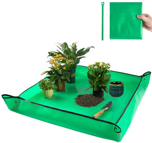 Extra Large Waterproof Potting Mat for Indoor Plant Transplanting and Mess Control, Table Top Potting Tray Repotting Mat Birthday Gifts for Plant Lovers Gardening Gifts for Women
