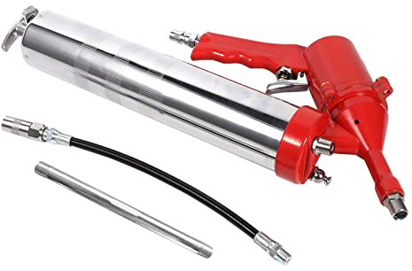 Pistola De Engrase De Aire, Pistola De Engrase De Ultra Alta Presión Neumática En Miniatura, Pistola De Engrase De Bomba De Compresor Con Empuñadura De Pistola De Una Mano Con Juego De Extensión