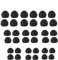 18 Paires de Coussinets d'oreille en Silicone pour écouteurs Intra-Auriculaires de 4,5 à 6 mm, 3 Tailles, 6 Paires chacune, Embouts d'oreille en Silicone de Remplacement