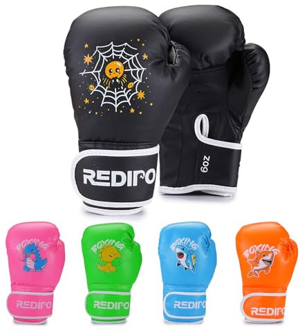 Redipo Kids Boxing Gloves, Youth Boxing Training Gloves for Kids 3-9 Year Boys and Girls, 4&6OZ Fighting Gloves, Punching Bag Kickboxing Thai Mitts MMA Training Sparring Gloves