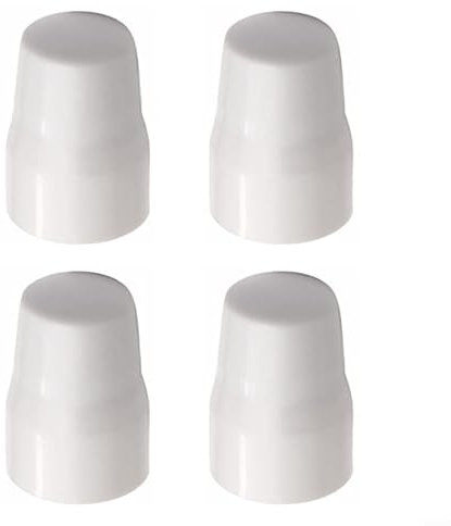 Radiator Valve Cap Easy Push-Fit Replacement Valve Cover White, Effortless Fit Radiator Valve Cover Ensuring Secure Connection, Push-Fit White Plastic Radiator Cap(4 Pcs)