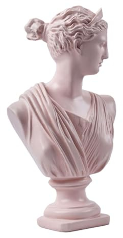 MUCKLILY Scultura Busto Femminile in Resina Rosa Decorativa per Desktop e Stufa dal Design Moderno e Realistico per Arredamento Casa Raffinato e Incantevole