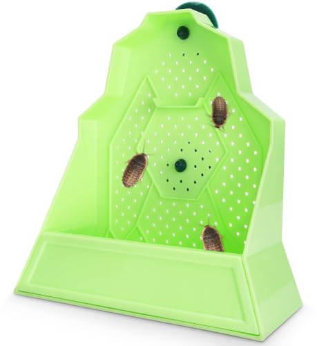 Eckpo Reptile Anti-Escape Feeding Bowl, Wall-Mounted Feeder for Reptile, Stimulate Hunting Accessories for Terrarium, Vivarium and Paludarium, Suitable for Lizard, Gecko & Frog, Large