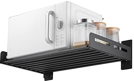 Scaffale per forno a microonde, organizer da cucina in acciaio inox, multifunzione, con bordi lisci, design forte e robusto