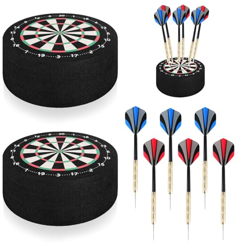 Darts Accessories- 2 Pcs Dart Holder Stand and 6 Pcs Steel Darts, Mini Station Storage, Equipment Kit, Gifts for Men, Space-Saving, for Steel or Soft Tip Dart, Professional Dartboard Accessorie