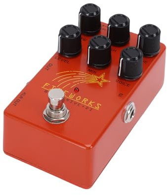 Fabater Bass Drive DI Pedal Tube Amp Simulator EQ Kontroller Baseffektprocessor för Sceninspelning Repetition, Metal Red 1 * Effektpedal