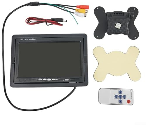 Monitor retrovisore 7 pollici TFT LCD, supporta due ingressi AV per telecamera di backup e dispositivi video, attivazione automatica del display durante la retromarcia per camion e auto