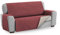 Textil-home Sesselschoner Sofaüberwurf MALU, 4 Sitzer - Reversibel gepolsterter Sofaschutz. Farbe Rot
