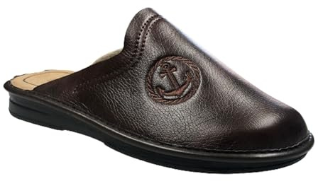 Generico Pantofole da Uomo invernali Ciabatte Made in Italy classiche in pelle morbida Calde Leggere e Flessibili TMORO 41