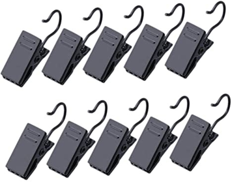 IMIKEYA 100piezas Clips De Cortina De Ducha De Negro Ganchos Resistentes para Cortinas y Draperías Accesorios y