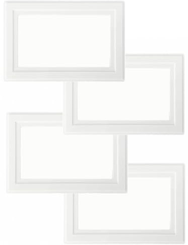 Cambridge Lifestyles ® White Finger Plate for 2 Gang Socket Surround Double Light Switch Protection Cover Pack of 4 Prevents Marks Easy Clean Durable Plastic
