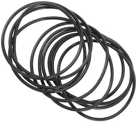 Alasum 10 Pezzi Braccialetti Elastici da Polso in Silicone Nero Braccialetti di Gelatina Anni ’80 Multifunzionali per e Adulti Accessori per Feste e Uso Quotidiano