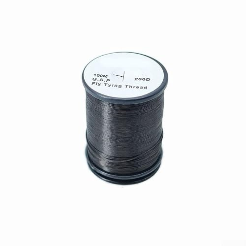 Fil de Montage Mouche 200D Réaliste pour Leurre(black) | Haute visibilité, mouvement naturel dans l'eau, pour idéal pour truite et pour brochet, pour facile à nouer