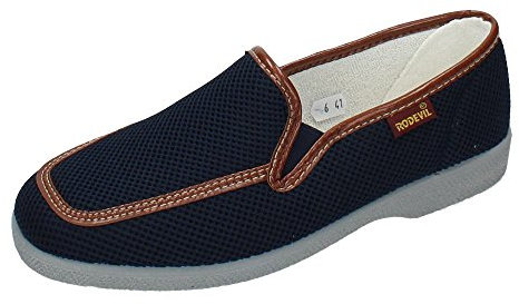Rodevil 608 Zapatillas de Rejilla de Lona Azul para Hombre Hombre Zapatillas Azul 42