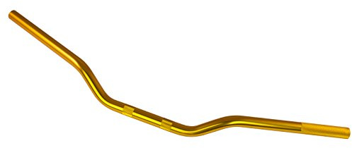 Guidons Moto Custom Aluminium Diametre 22 mm Tordu Couleurs Or