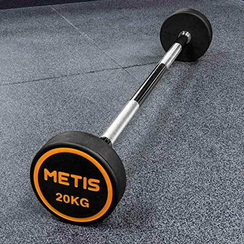 METIS Barras de Musculación con Pesas | Entrenamiento Fitness en Casa | Variedad de KGs | Ejercicio Intenso (20kg)