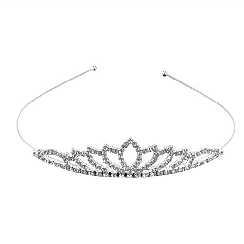Pyatofyy Diadem Haarschmuck Krone Damen, Diamantene Tiara Diadem Silber, Hochzeit Bridal Tiara Brautschmuck Haarschmuck, Rapunzel Krone,Prom Queen Krone Damen Mädchen Prinzessin Geburtstag Haarschmuck