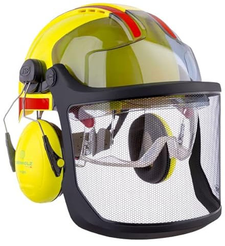 GRÜNHOLZ Pro³top Forsthelm, gelb-rot