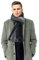 TUONYIS Schal Herren Warm Herbst und Winter Schal Herren Langer Herrenschal Dick kaschmir schal Winter Schlieren Warm Herrenschal Casual Business Männerschal Winterschal (Streifen) (Schwarzgrau)