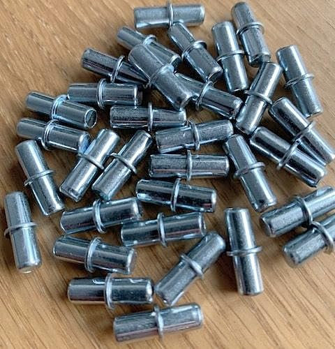 5MM Shelf Bracket Supports Plug in PIN Steel PEGS Kitchen Cabinet Cupboard Shelf Pack of 12