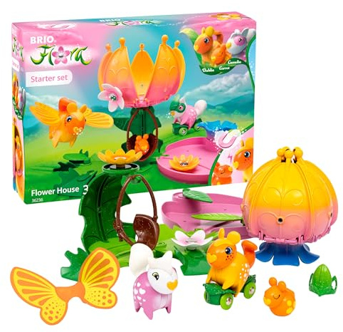 BRIO Flora - 36236 Flower House Starter Set | Lekset för fantasifullt nöje för flickor och pojkar från 3 år och uppåt - underbar gåva - kompatibel med järnvägar
