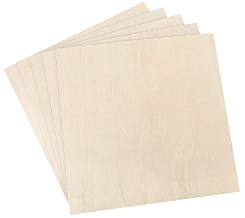 ToCome 5mm Sperrholz 400x400x5mm Linde Sperrholzplatte Laserfähig Linden Holzplatte Plywood 5mm Holz für Laser (19 Stück)