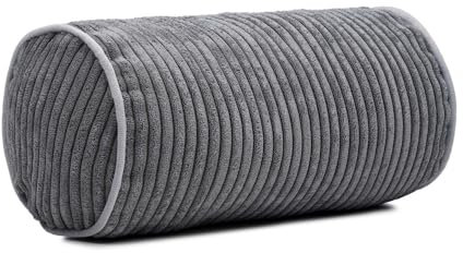 Gözze Kissenrolle - Ø 20 x L 40 cm - Anthrazit - mit Reißverschluss - Cordoptik