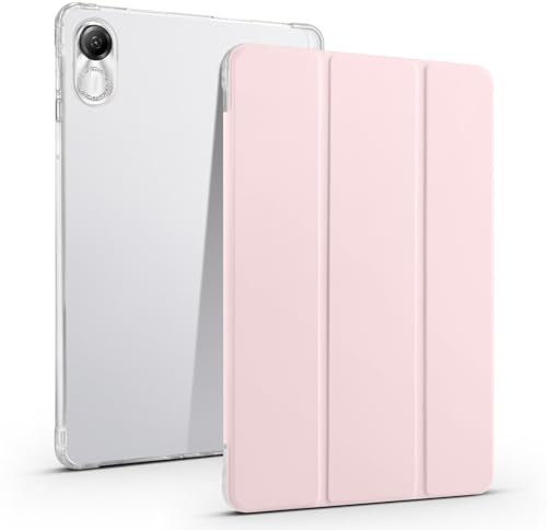 Clear Tablet Case Compatible with Oppo Pad Air 10.36 inch,TPU Slim Cover Auto Wake/Sleep Smart Lightweight Protective Case w/Pencil Holder Shockproof Cover.Pink