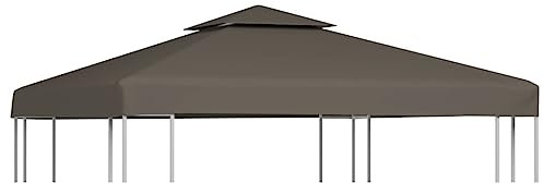 Pavillon-Abdeckung 2-stöckig, 310 g/m², 3 x 3 m, Taupe