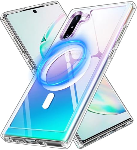 ivoler Klar Magnetisch Hülle für Samsung Galaxy Note 10 4G / 5G, [Kompatibel mit Magnetisch] [Militärischer Schutz] Stoßfest Kratzfest Transparent Schutzhülle Durchsichtige Handyhülle Case