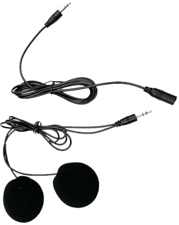 Hjälmhögtalare – svart, 4 cm diameter | hjälmhörlurar | motorcykelheadset | motorcykelhjälmar headset | trådbundet stereoljud för körsäkerhetskommunikation och daglig ett