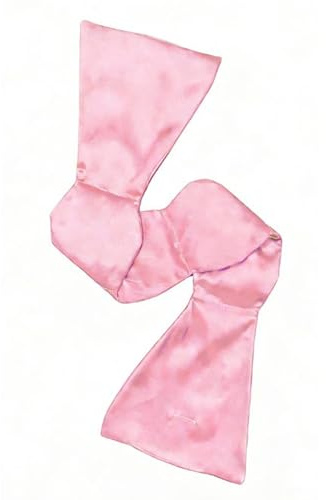 Docache Mascarilla para dormir pesada, 78 cm de largo, con perlas y algodón, máscara de ojos pesada para una relajación profunda, sueño profundo y relajación, viaje (rosa, sensación refrescante)
