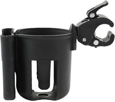 Simple - Portavasos para cochecitos de bebé, soporte de teléfono de doble uso, fácil de montar, amplia compatibilidad, soporte para tazas para cochecitos de construcción