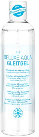 EIS Deluxe Aqua Lubricant | Lubrificante a base d'acqua con effetto a lunga durata | Gel intimo extra-sensibile per una sensazione reale | Raffreddamento | Flacone da 300 ml | Sesso o giocattoli