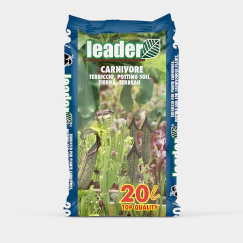 Leader Terriccio per Piante Carnivore 20LT - Miscela di Torba Acida Baltica PH 4,5 di Ottima Qualità e Perlite - per Dionea, Sarracenia ecc