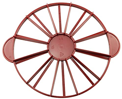 Tegg Cake Marker Round Cake Slice and Pie Slicer Divider 10 or 12 Slices Double Sided Cake Portion Marker Red