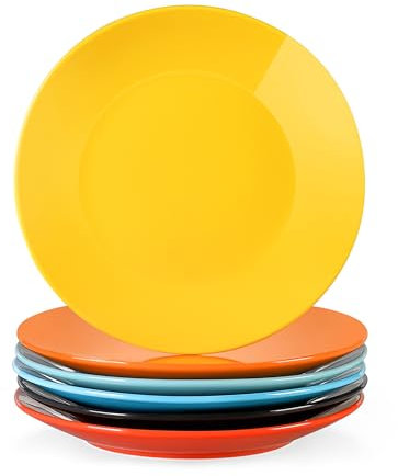 LOVECASA, Serie Sweet, Speiseteller aus Porzellan, 6-teilig, 26 cm, reine Farbe