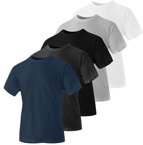 Iron Mountain IMTS238 T-Shirts de Travail à col Ras du Cou pour Homme (Lot de 5), Coloris Assortis, XXL