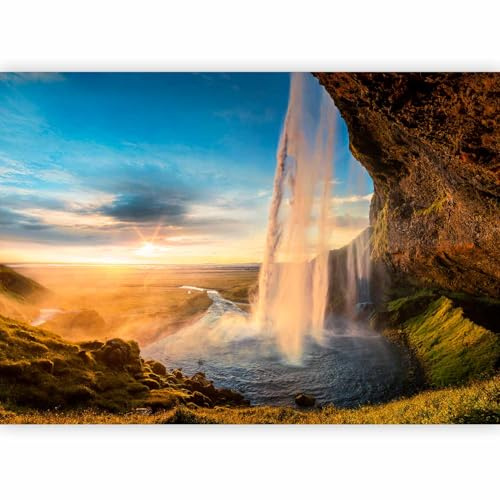 murando Photo Wallpaper Waterfall 500x 350 cm/196,8 x 137,8 | Non-woven Premium Art Print Fleece Wall Mural Decoration Poster Picture Design Modern Landscape Nature Forest