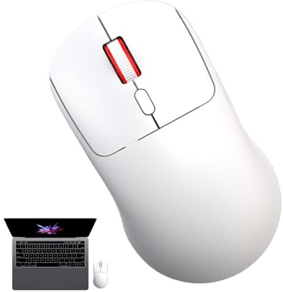 Trådlösa möss för bärbara datorer, PC trådlösa möss Tyst klicka på 2.4G | Justerbar DPI -arbetsmaterial, ergonomiska bärbara datorer med USB -mottagare för hemmakontoret