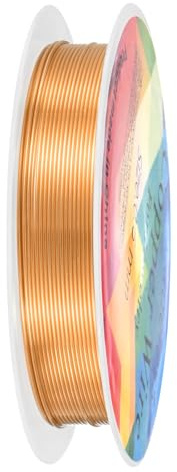 M METERXITY 0.6 mm/22 Gauge Copper Wire for Jewelry Making, 13.1FT Copper Beading Craft Wire for Jewelry/Weaving/DIY Crafting/Planting, Color-Retaining [4M, Copper Tone]