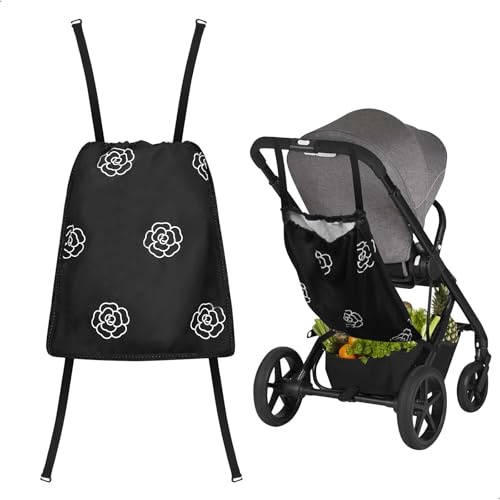 Rete per la Spesa per Passeggino, Universale Borsa a Rete Posteriore per Passeggino Nero Tasca a Rete per passeggino per Passeggini Sportivi Sedie a Rotelle, 1 Pezzo