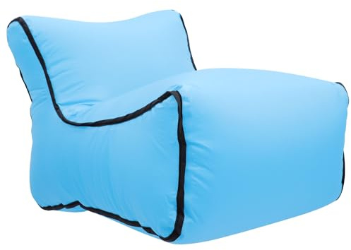 GLEAVI Fauteuil Gonflable Portable Bleu Ciel Canapé Gonflable d'Extérieur Multifonction pour Camping et Pique-Niques Léger et Pliable Siège de Voyage Pratique