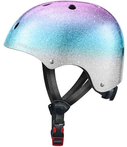 Odoland Kinder Fahrradhelm, leicht Radhelm für Jungen und Mädchen 3–8 Jahre, Skaterhelm 48–54 cm verstellbar & atmungsaktiv Kinderhelm für Radfahren Skaten Scooter