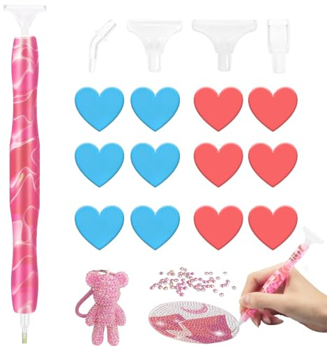IONEKIUK Diamond Painting Accessories 19-Piece Kit with Drill Pen Grips