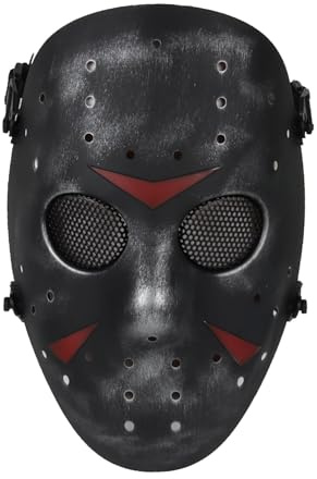 JOYASUS CS spel metall mesh mask säkerhetsskydd mask helansiktsmask för halloween maskerad cosplay kostym fest