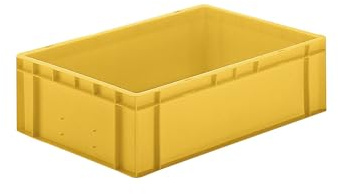 Euro formato contenitore impilabile, pareti e fondo chiuso – dimensioni 600 X 400 X 175 mm – giallo