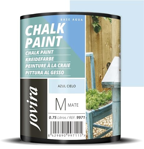 JOVIRA PINTURAS Chalk Paint, Peinture à la craie. Rénovez vos meubles de manière créative. (750 Millilitres, Bleu Ciel)